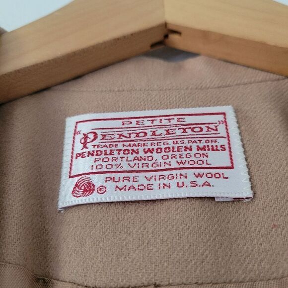 Pendleton Woollen Mills Tan Camel Wool Blazer Jacket 10 - Picture 9 of 10
